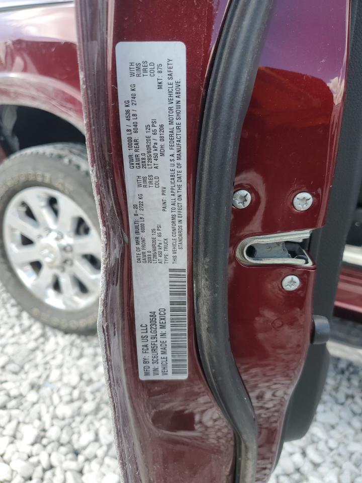 2020 Ram 2500 Laramie VIN: 3C6UR5FL9LG230584 Lot: 69463935