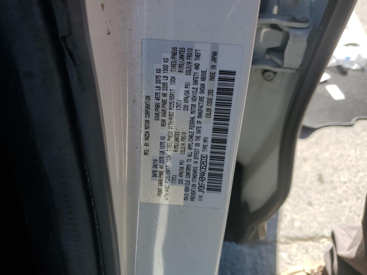 2019 Mazda Cx-5 Sport VIN: JM3KFABM4K0626030 Lot: 70320735