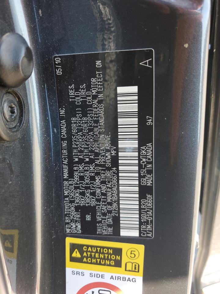 2010 Lexus Rx 350 VIN: 2T2BK1BA8AC066734 Lot: 70962235