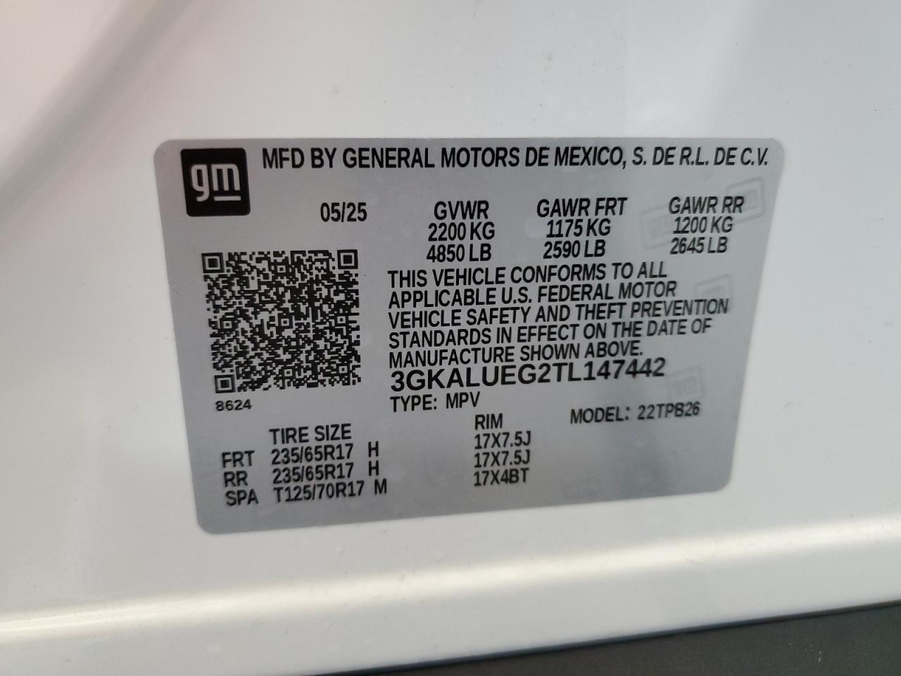 2026 GMC Terrain Elevation VIN: 3GKALUEG2TL147442 Lot: 69198485