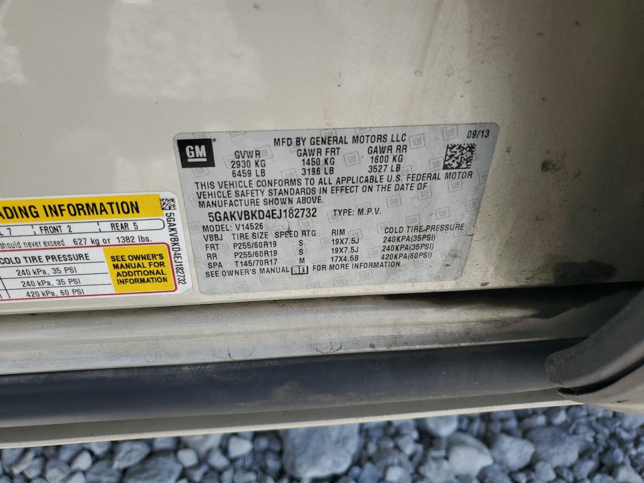 2014 Buick Enclave VIN: 5GAKVBKD4EJ182732 Lot: 68300355