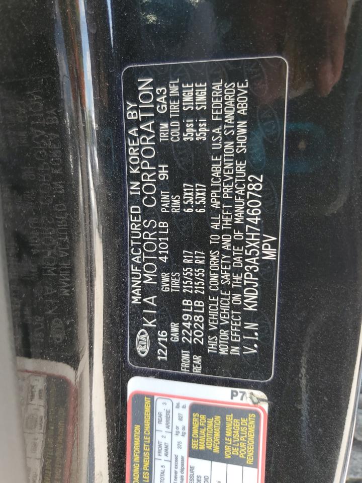 2017 Kia Soul + VIN: KNDJP3A5XH7460782 Lot: 70008735