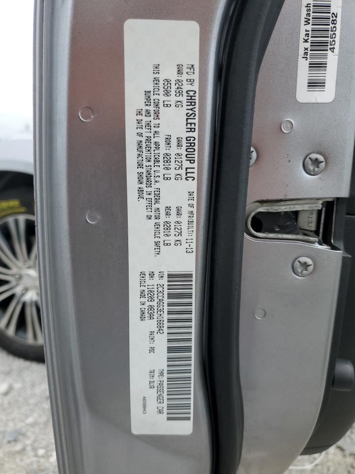 2014 Chrysler 300 S VIN: 2C3CCAGG3EH166842 Lot: 67231315