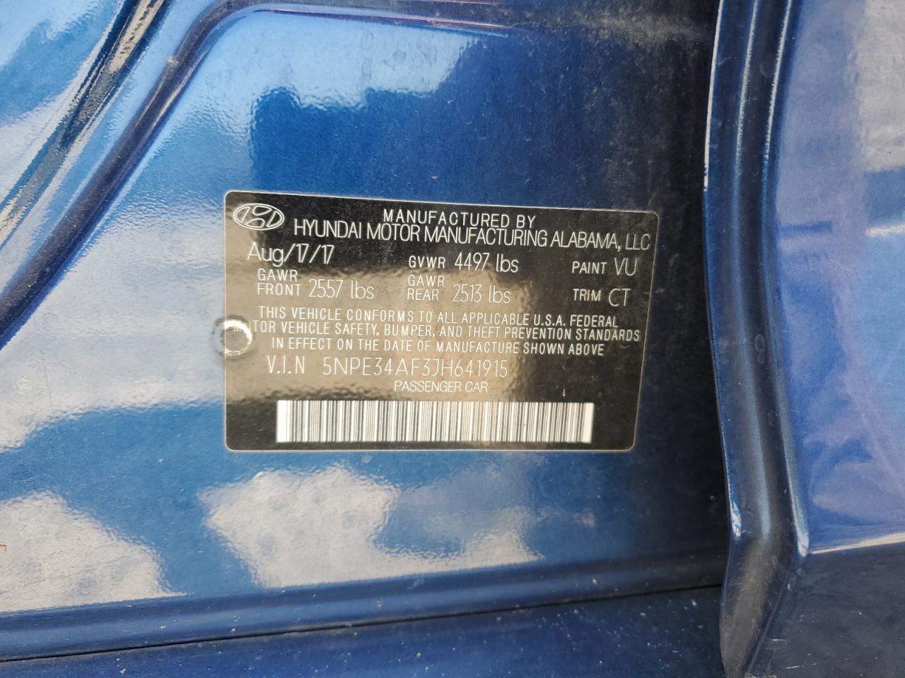 2018 Hyundai Sonata Sport VIN: 5NPE34AF3JH641915 Lot: 70430945