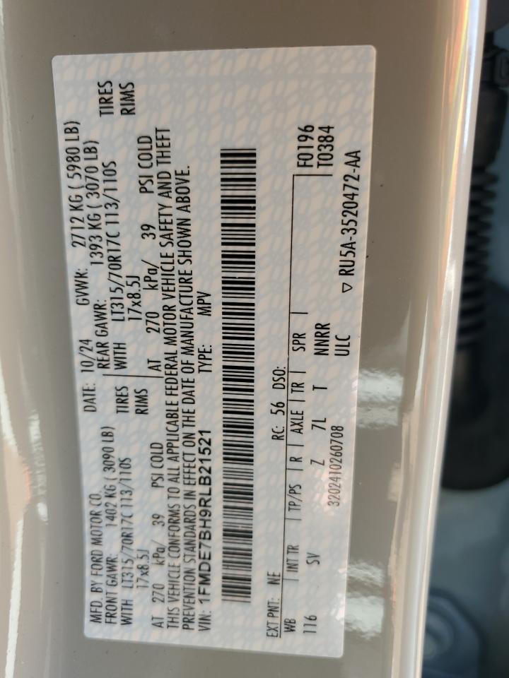 2024 Ford Bronco Big Bend VIN: 1FMDE7BH9RLB21521 Lot: 68580925