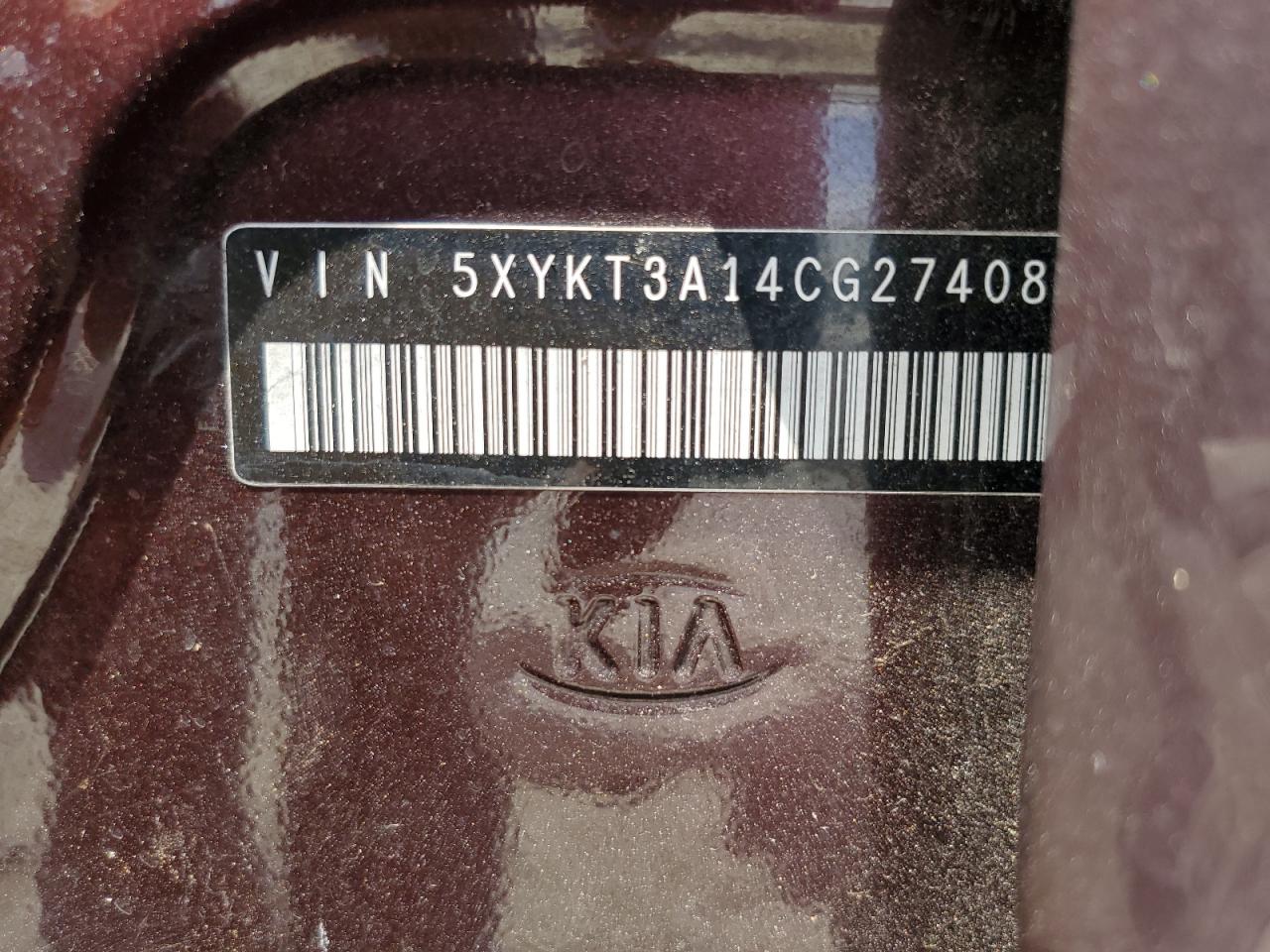 2012 Kia Sorento Base VIN: 5XYKT3A14CG274082 Lot: 68319235