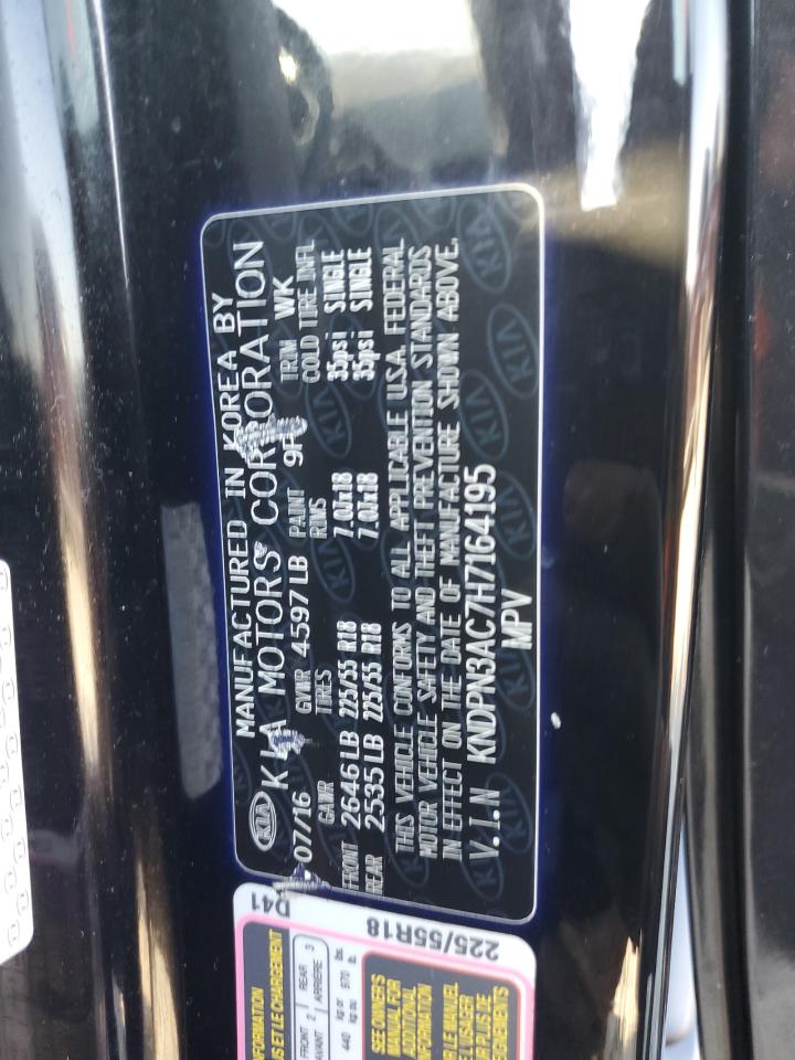 2017 Kia Sportage Ex VIN: KNDPN3AC7H7164105 Lot: 69929645