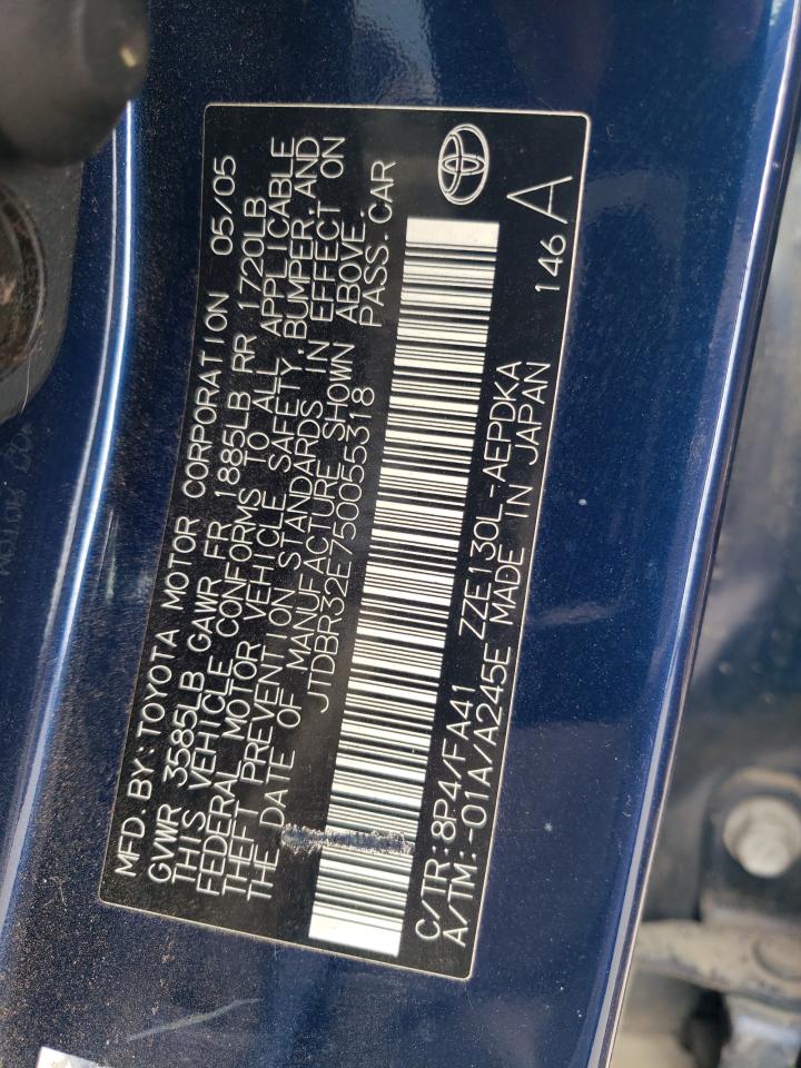 2005 Toyota Corolla Ce VIN: JTDBR32E750055318 Lot: 69062875