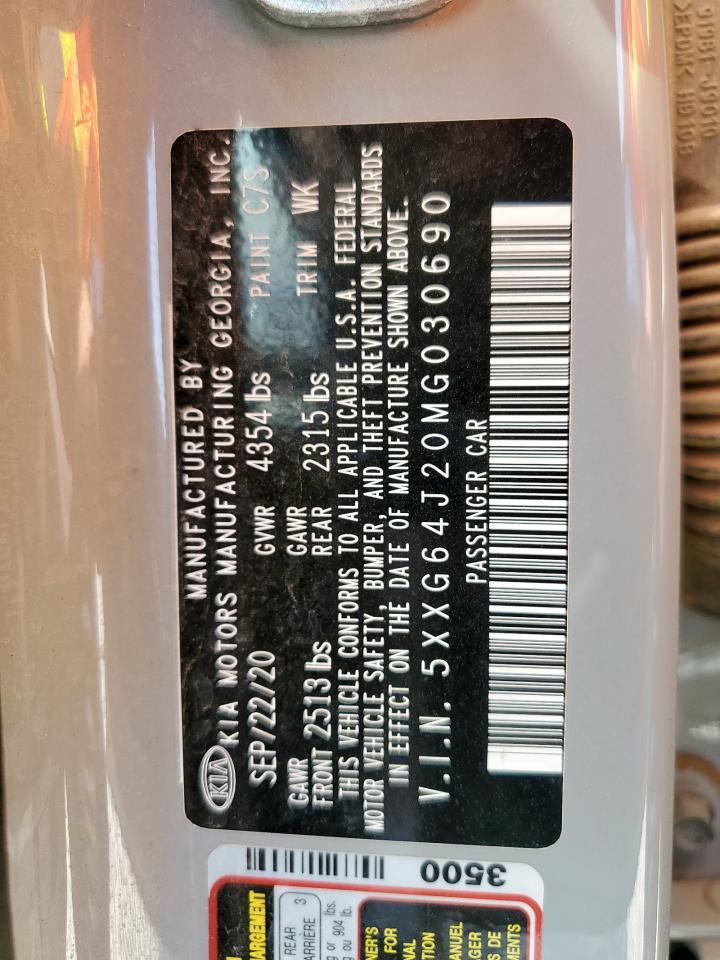2021 Kia K5 Gt Line VIN: 5XXG64J20MG030690 Lot: 68383045
