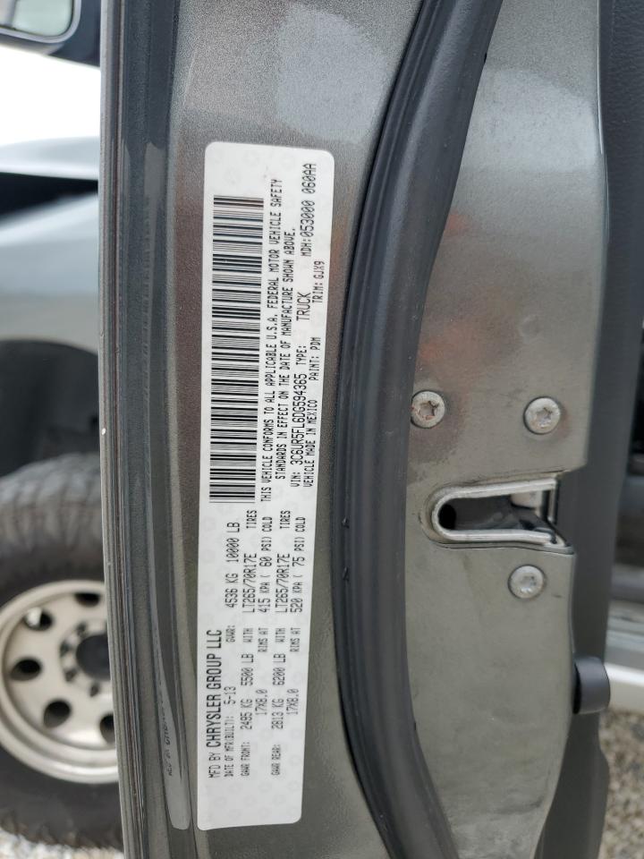 2013 Ram 2500 Laramie VIN: 3C6UR5FL6DG594365 Lot: 69111505