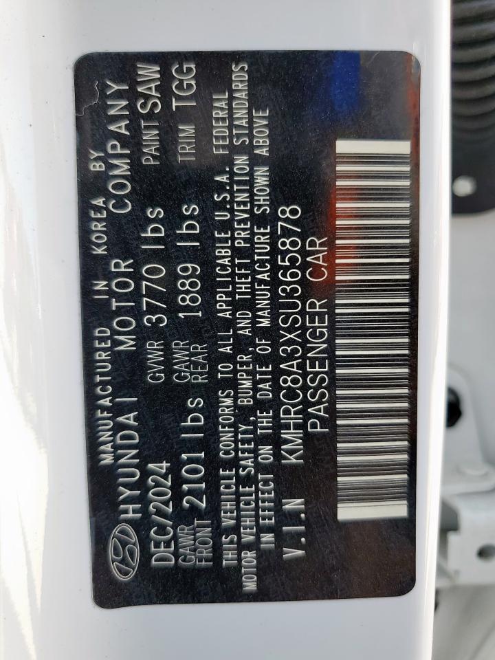 2025 Hyundai Venue Sel VIN: KMHRC8A3XSU365878 Lot: 68267155