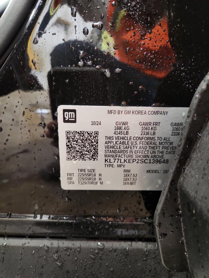 2025 Chevrolet Trax Activ VIN: KL77LKEP2SC139648 Lot: 69298475