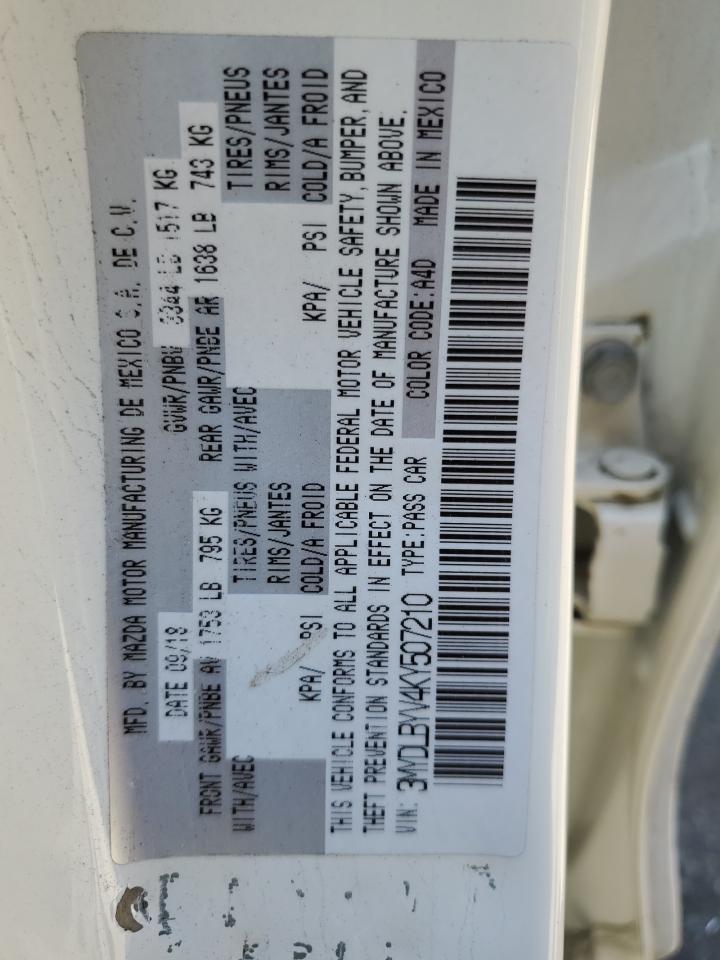 2019 Toyota Yaris L VIN: 3MYDLBYV4KY507210 Lot: 69694135