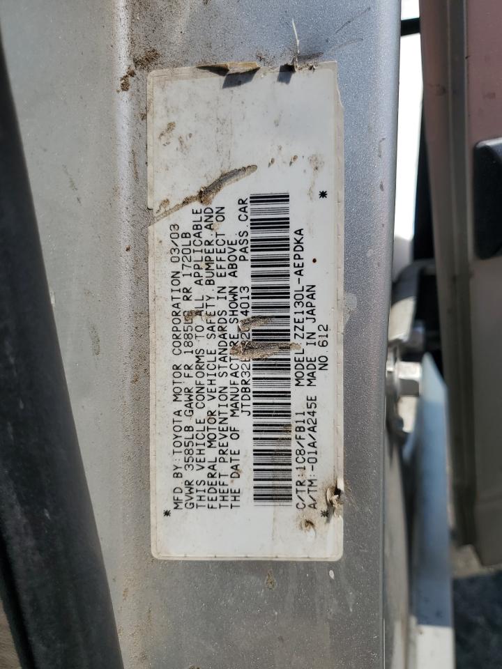 2003 Toyota Corolla Ce VIN: JTDBR32E932014013 Lot: 68461945