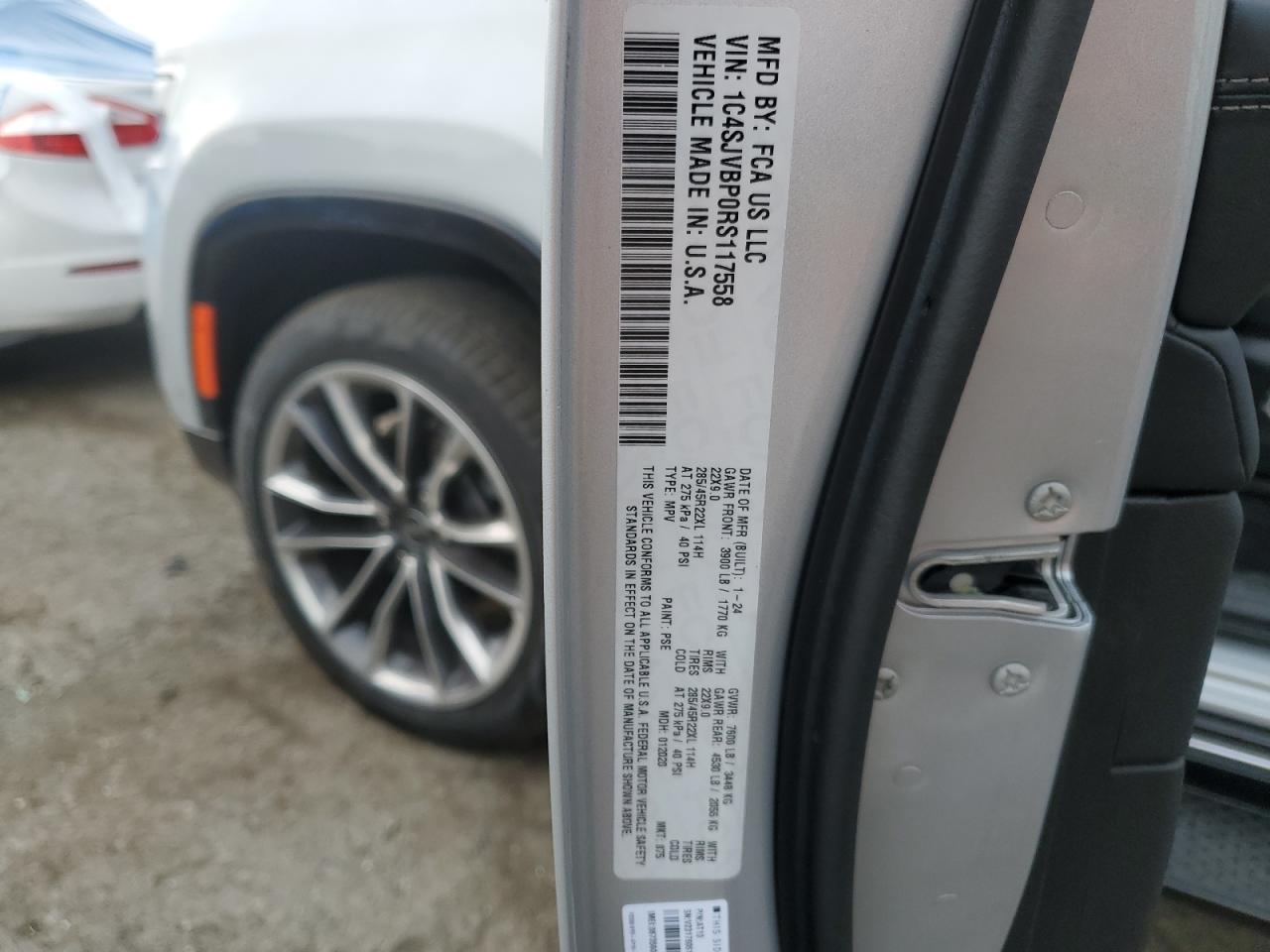 2024 Jeep Wagoneer Series Ii VIN: 1C4SJVBP0RS117558 Lot: 67935775