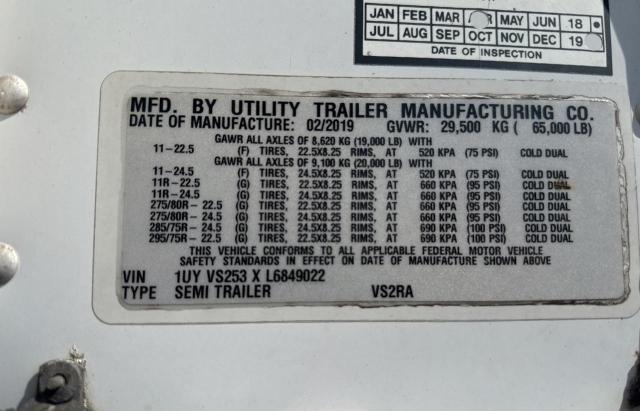 2019 UTIL 3000R - TRAILERS REFRIGERATED BEVERAGE TRAILER