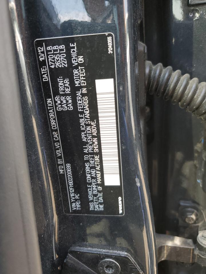 2013 Volvo S60 T5 VIN: YV1612FH9D2200699 Lot: 69029905