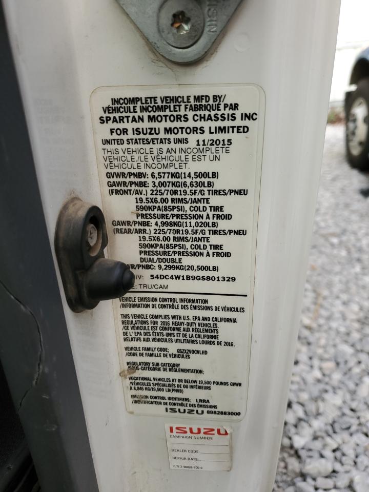 2016 Isuzu Npr Hd VIN: 54DC4W1B9GS801329 Lot: 69276815