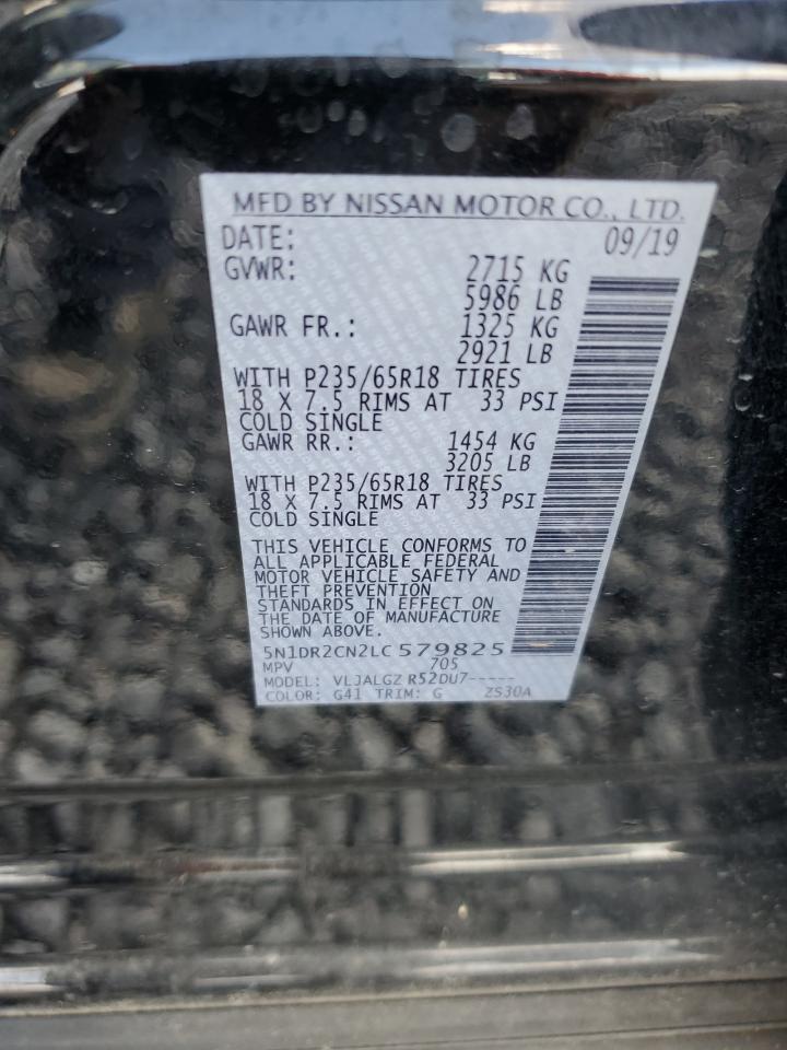 2020 Nissan Pathfinder Sl VIN: 5N1DR2CN2LC579825 Lot: 84997975