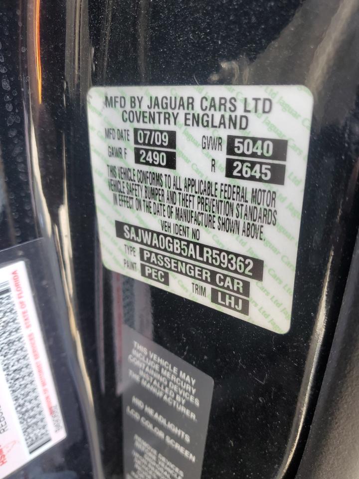 2010 Jaguar Xf Premium VIN: SAJWA0GB5ALR59362 Lot: 69483495