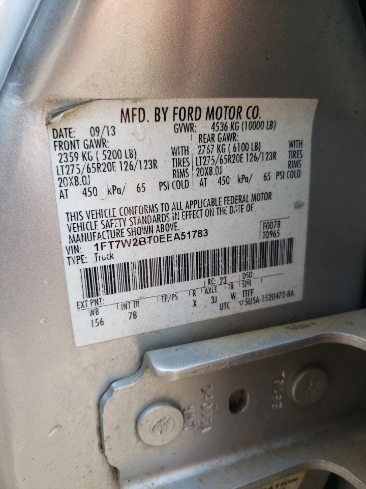 2014 Ford F250 Super Duty VIN: 1FT7W2BT0EEA51783 Lot: 69184515