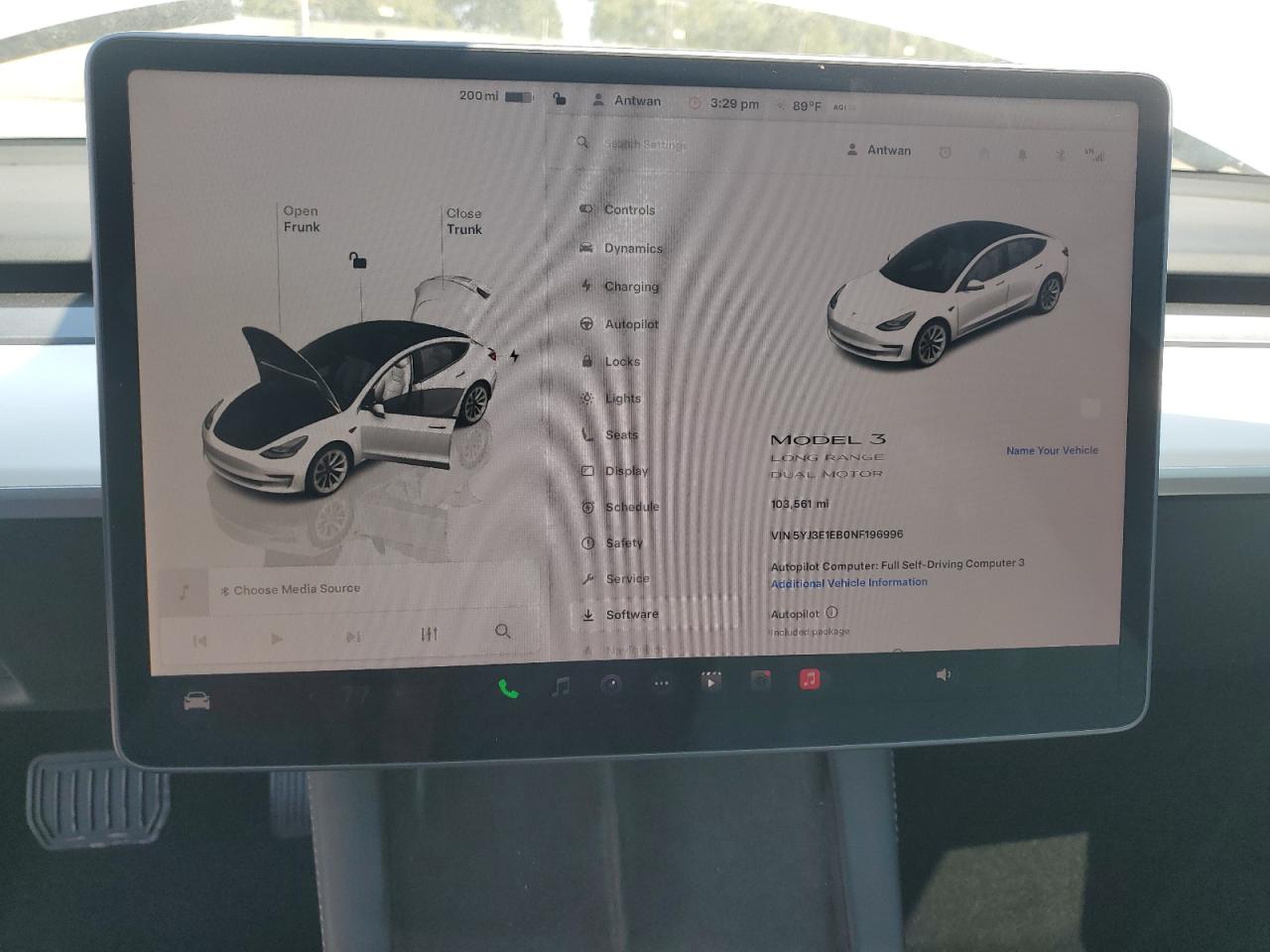 2022 Tesla Model 3 VIN: 5YJ3E1EB0NF196996 Lot: 66351885