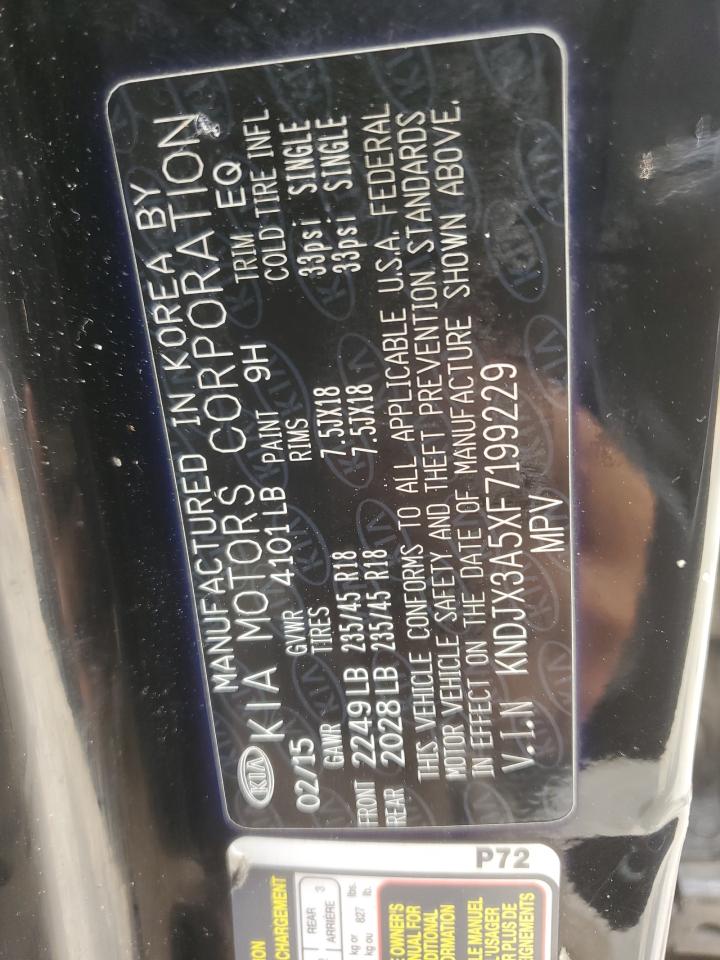 2015 Kia Soul ! VIN: KNDJX3A5XF7199229 Lot: 68848275