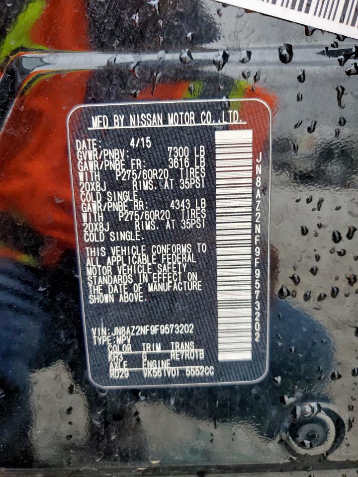 2015 Infiniti Qx80 VIN: JN8AZ2NF9F9573202 Lot: 67199545