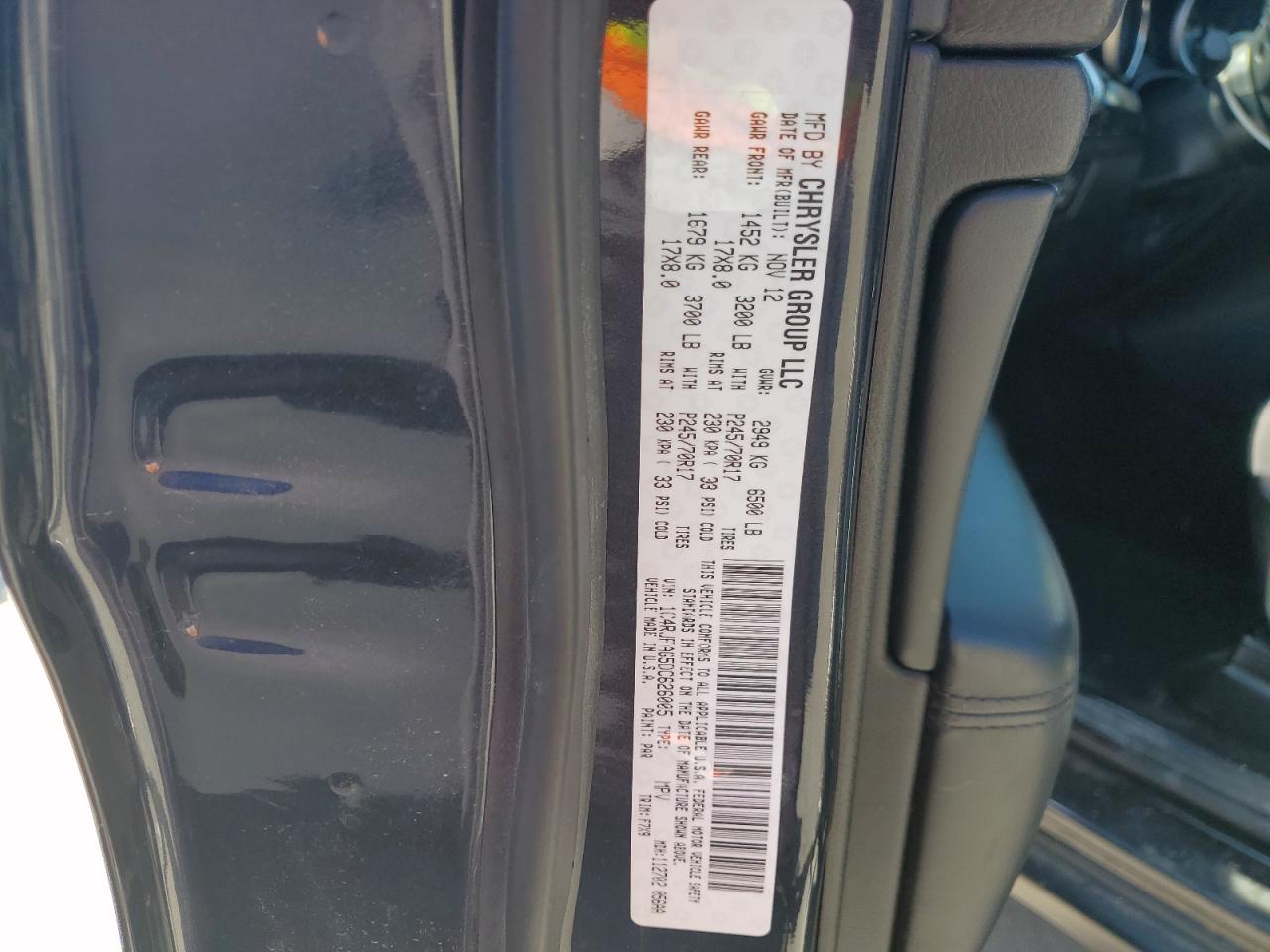 2013 Jeep Grand Cherokee Laredo VIN: 1C4RJFAG5DC626005 Lot: 70365405