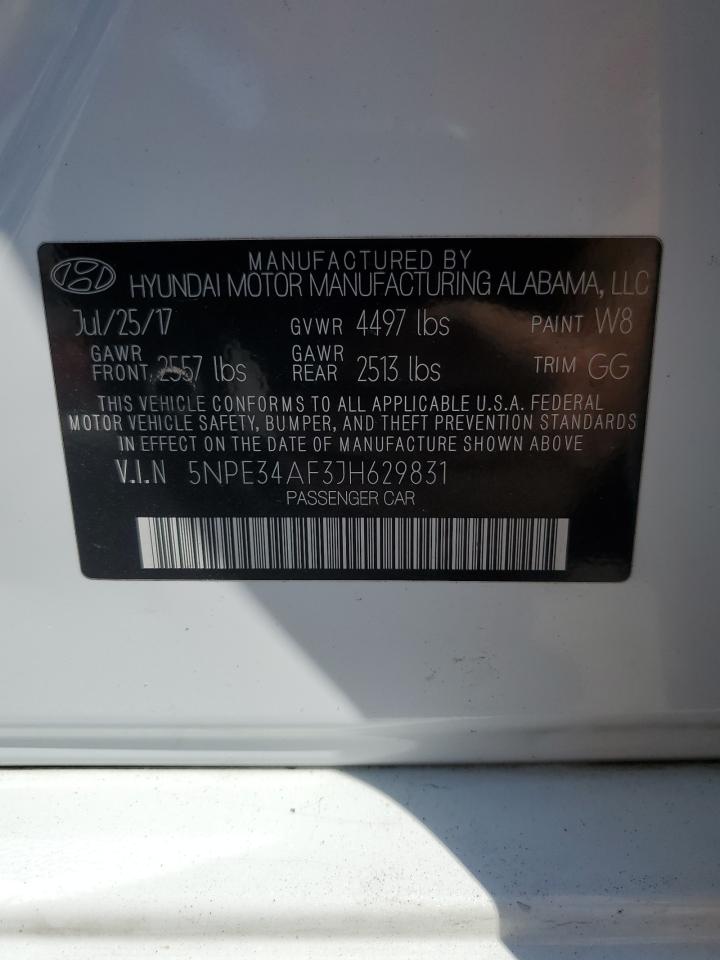 2018 Hyundai Sonata Sport VIN: 5NPE34AF3JH629831 Lot: 70432365