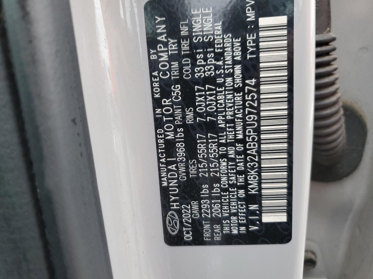 2023 Hyundai Kona Sel VIN: KM8K32AB5PU972574 Lot: 67406895