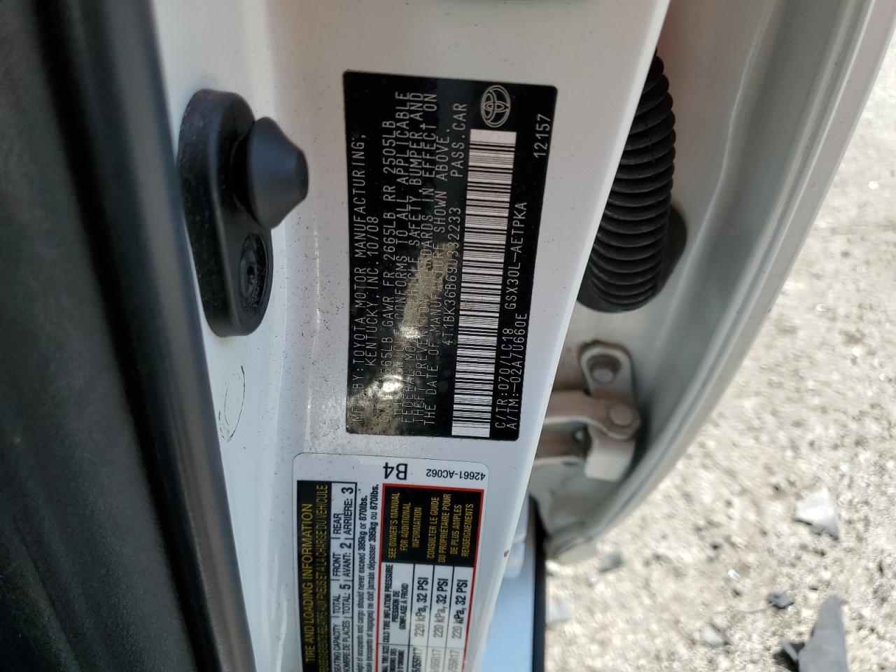 2009 Toyota Avalon Xl VIN: 4T1BK36B69U332233 Lot: 67648345