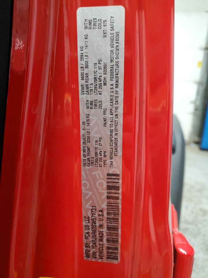 2025 Jeep Wrangler Rubicon 4Xe VIN: 1C4RJXR63SW571731 Lot: 68278855