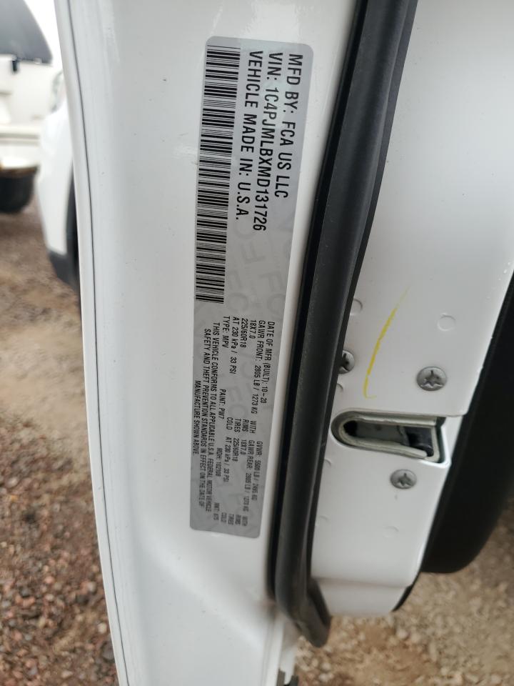 2021 Jeep Cherokee Latitude Plus VIN: 1C4PJMLBXMD131726 Lot: 70379635