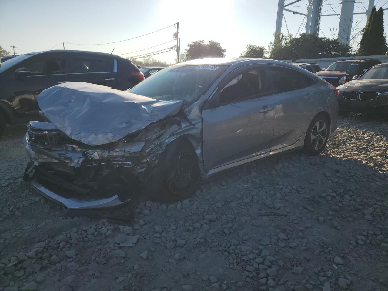 2019 Honda Civic Lx silver null gas 2HGFC2E64KH605603 photo #1