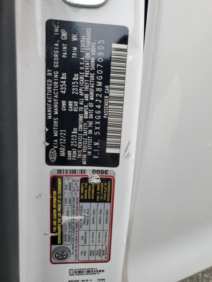 2021 Kia K5 Gt Line VIN: 5XXG64J28MG070905 Lot: 67082695