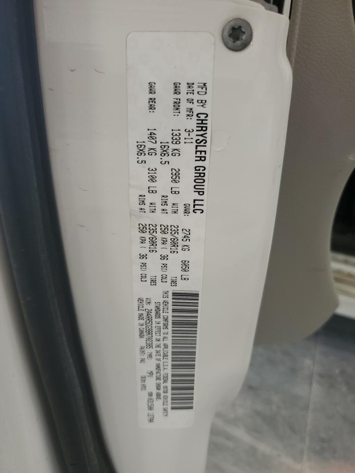 2011 Chrysler Town & Country Touring VIN: 2A4RR5DG9BR702385 Lot: 66949765