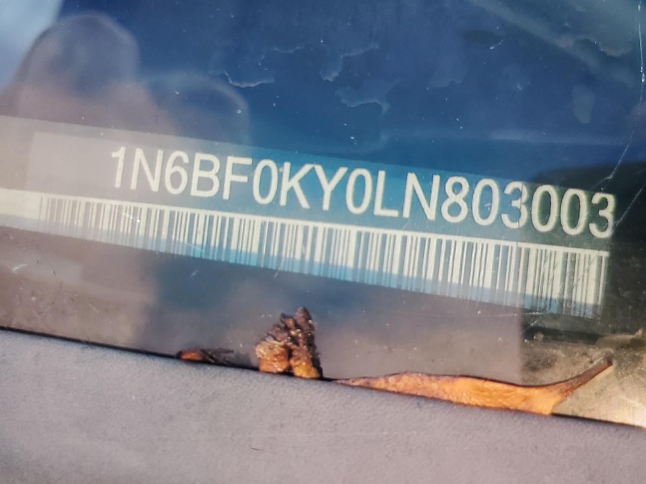 2020 Nissan Nv 2500 S VIN: 1N6BF0KY0LN803003 Lot: 70108795