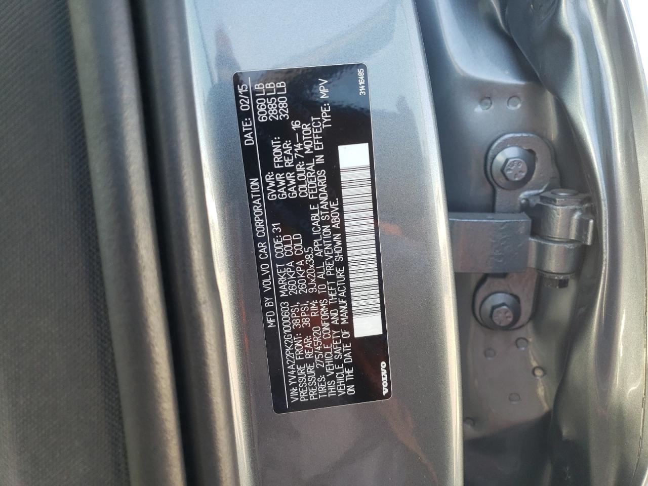 2016 Volvo Xc90 T6 VIN: YV4A22PK2G1000603 Lot: 70511955