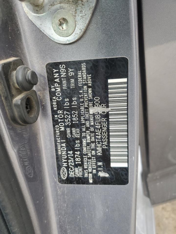 2015 Hyundai Accent Gls VIN: KMHCT4AE4FU854900 Lot: 68846225