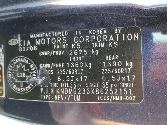 2008 KIA SEDONA EX  