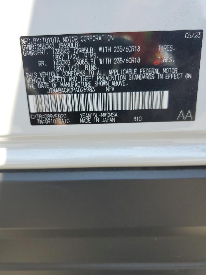 2023 Toyota Bz4X Xle VIN: JTMABACA0PA026983 Lot: 70679495