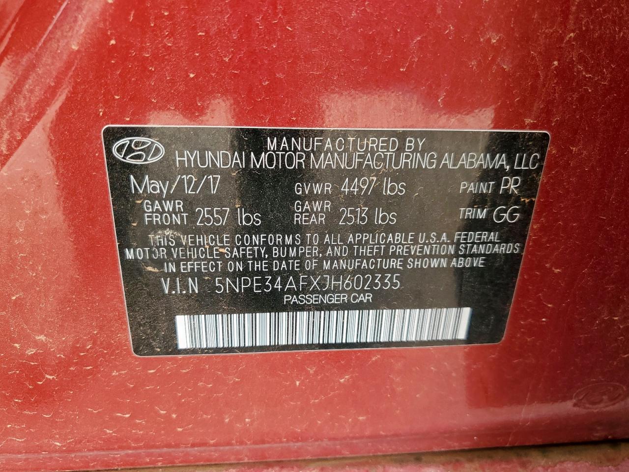 2018 Hyundai Sonata Sport VIN: 5NPE34AFXJH602335 Lot: 70155165