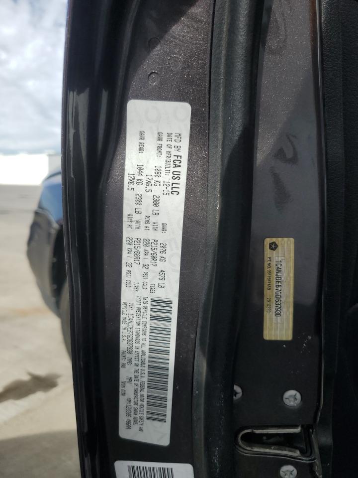 2016 Jeep Compass Latitude VIN: 1C4NJDEB7GD637930 Lot: 68091245