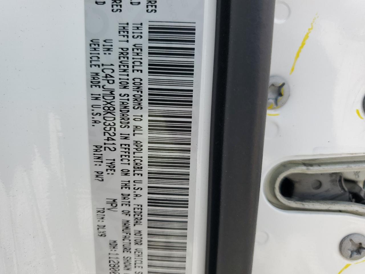 2019 Jeep Cherokee Limited VIN: 1C4PJMDX8KD352412 Lot: 69039525