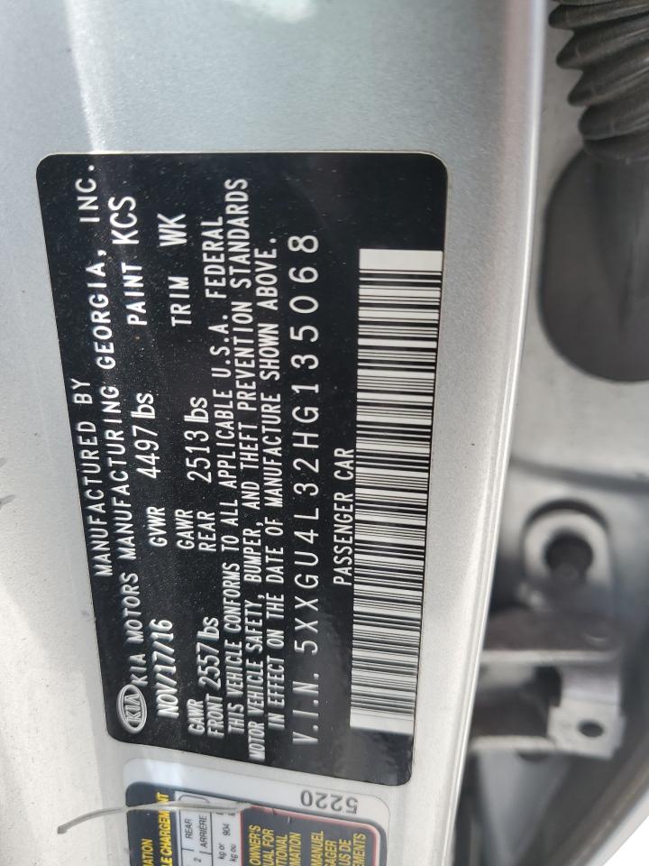 2017 Kia Optima Ex VIN: 5XXGU4L32HG135068 Lot: 67808215