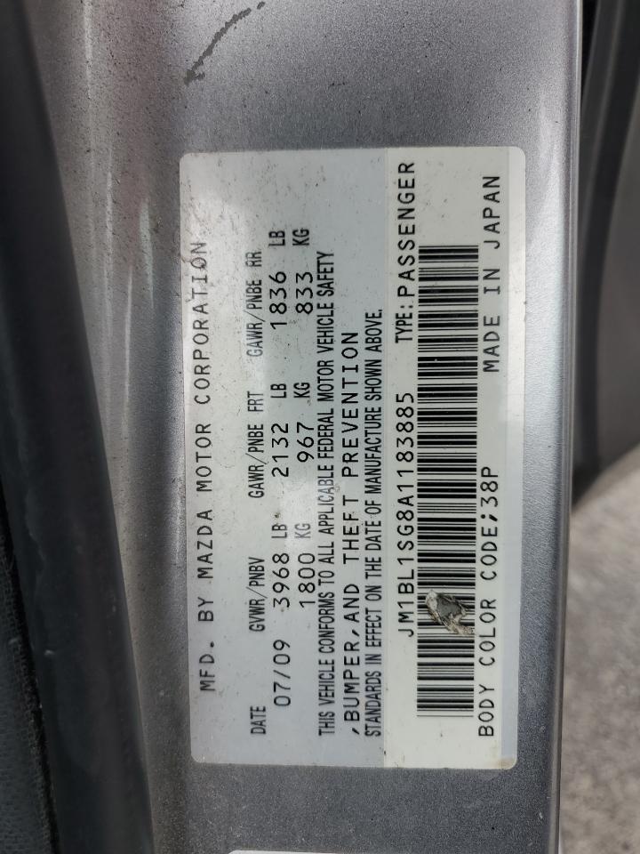 2010 Mazda 3 I VIN: JM1BL1SG8A1183885 Lot: 81552065