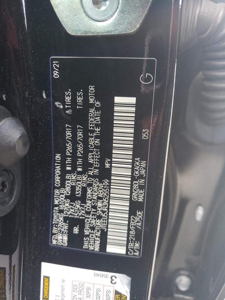2022 Toyota 4Runner Sr5 VIN: JTEEU5JR3N5255199 Lot: 70874935