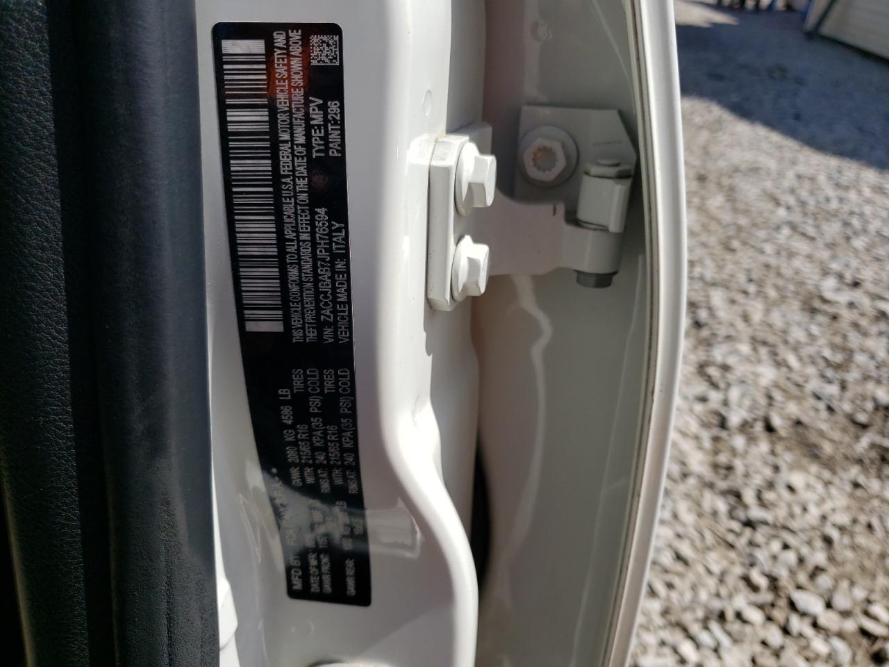 2018 Jeep Renegade Sport VIN: ZACCJBAB7JPH76594 Lot: 70869615