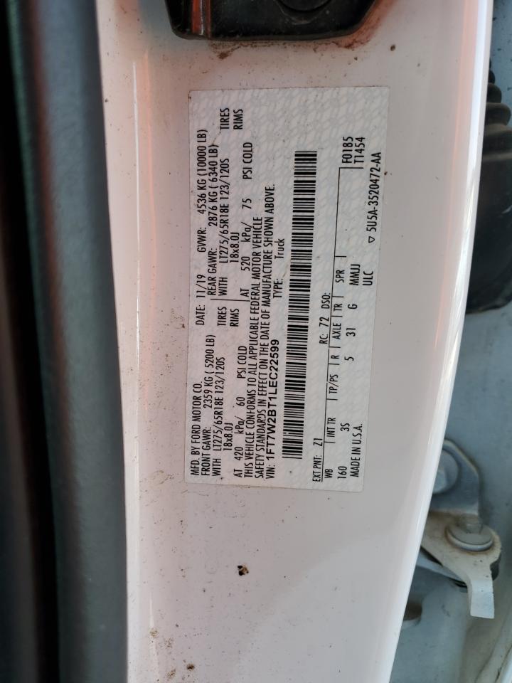 2020 Ford F250 Super Duty VIN: 1FT7W2BT1LEC22599 Lot: 68310725